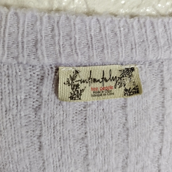 Free People Around The Clock Pullover Ribbed Sweater Lavender Purple Sz Xs - Picture 8 of 11